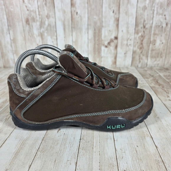 Kuru Atom Casual Walking Shoes‎ Comfort Brown Leather Lace Up Women's - Picture 1 of 7